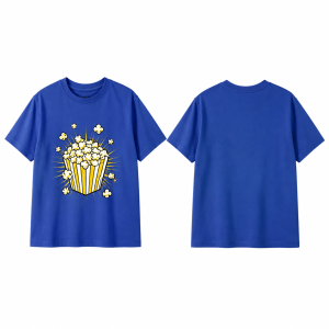 Royal Blue and Yellow Classic Fit Cotton T-Shirt