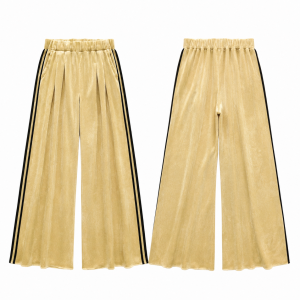 Gold and Black Slim Fit Stretch Pants