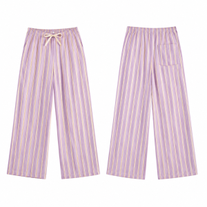 Purple and Gold Slim Fit Stretch Pants
