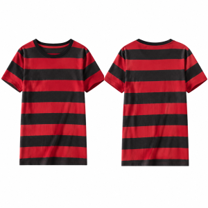 Red and Black Slim Fit Long Sleeve Top