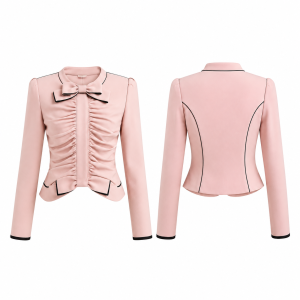 Pink and Black Striped Short-Sleeve Top