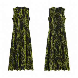 Black and Lime Green Bodycon Dress