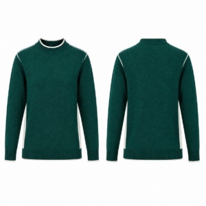 Emerald Green and White Knit Sports Jersey