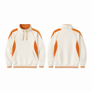 White-Orange Short-Sleeve Soccer Jersey