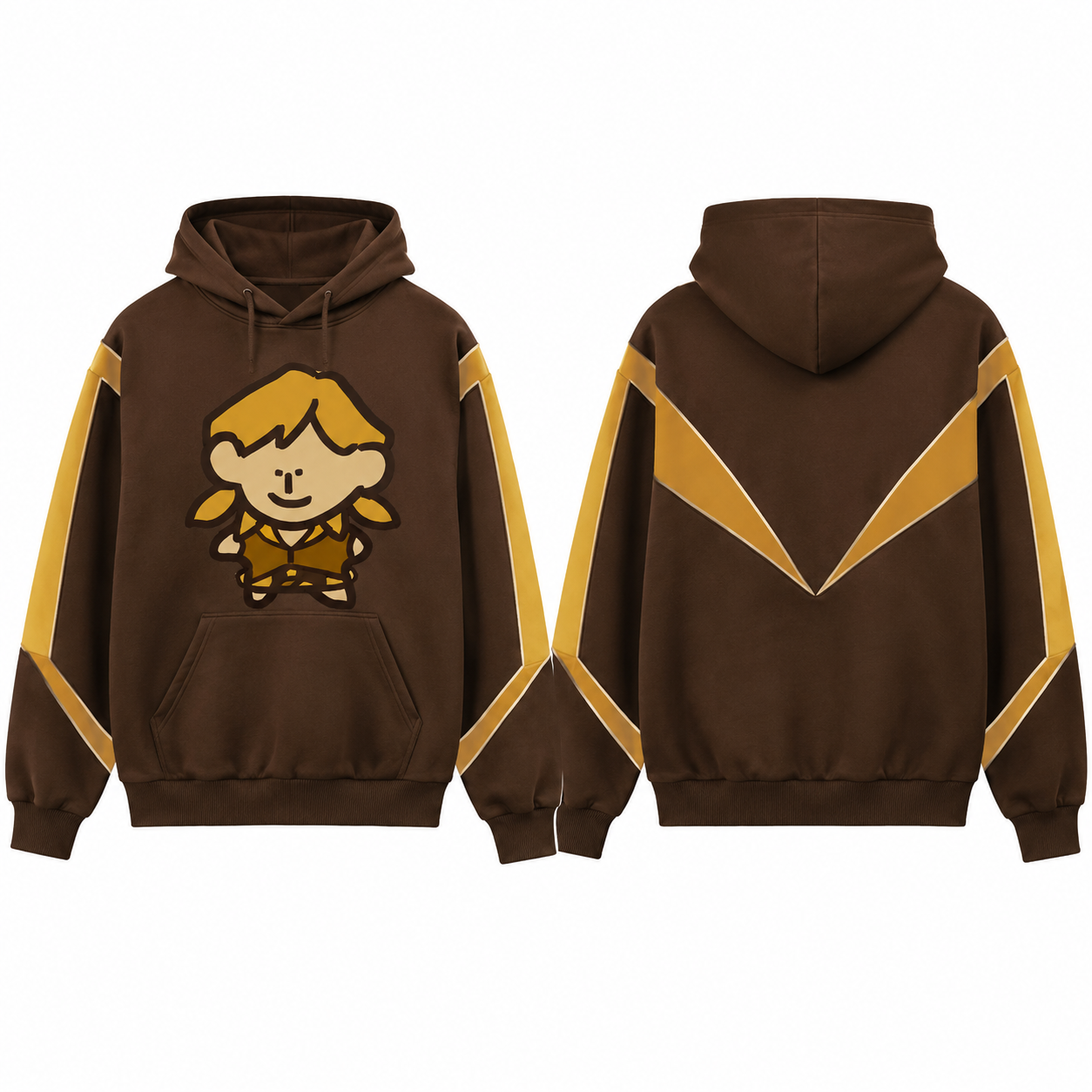 Brown-Gold Vintage Sports Sweater