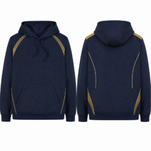 Gold-Navy Elegant Sports Sweater