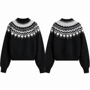 Black and Gray Knit Sports Jersey