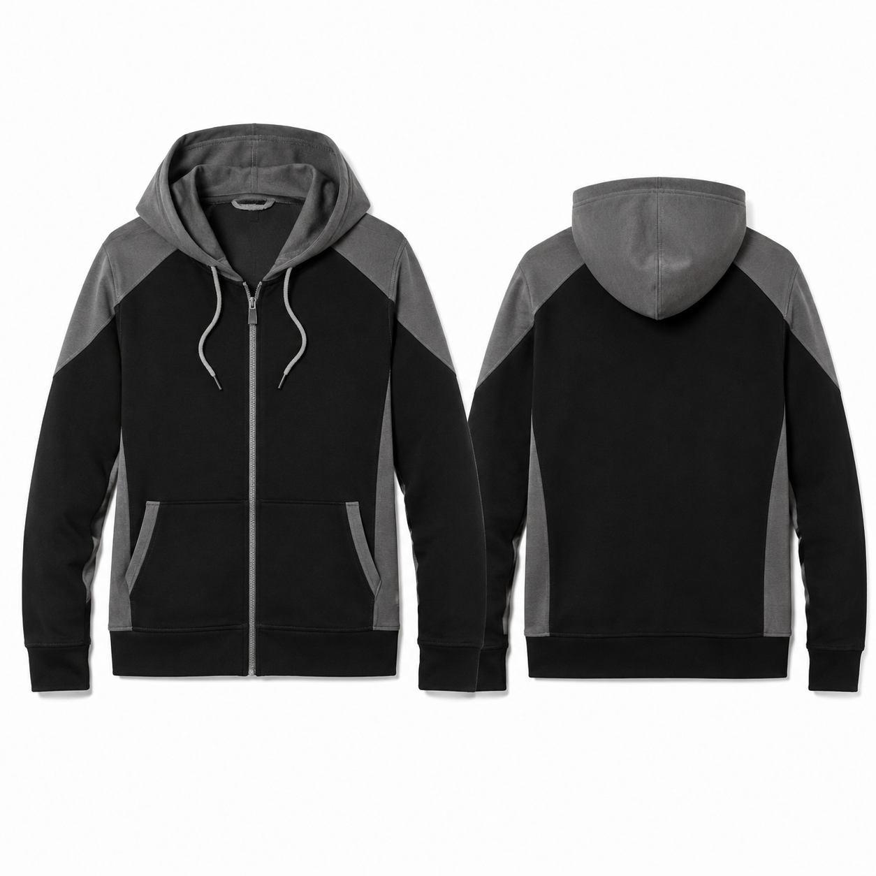 Men's Black-Gray Sports Sweater