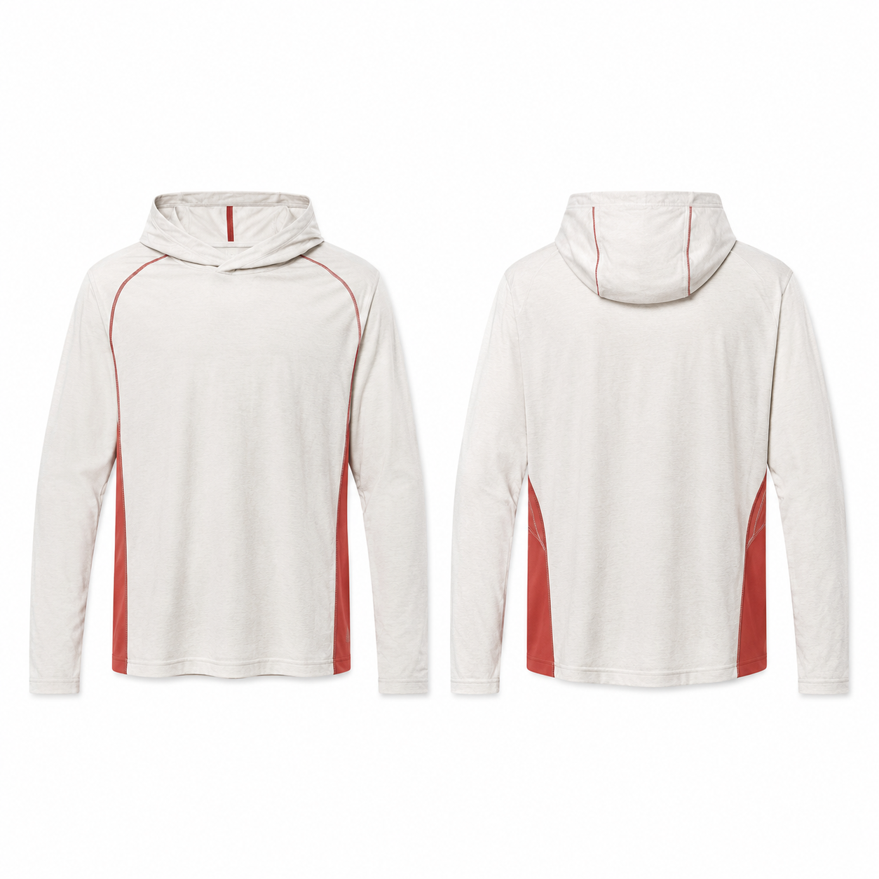 Men's White-Red Sports Sweater