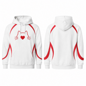 White-Red Retro Sports Sweater